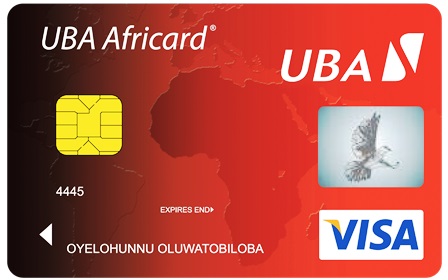 UBA Visa ATM Card example